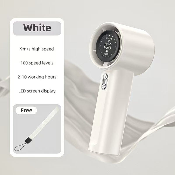 BreezJoy Mini Fan Portable - Cute Handheld Turbo Fan with Rechargeable Battery, 5 Speeds, Small Hand Personal Travel Essentials for Women, Girls, Kids, Lash, Makeup S001