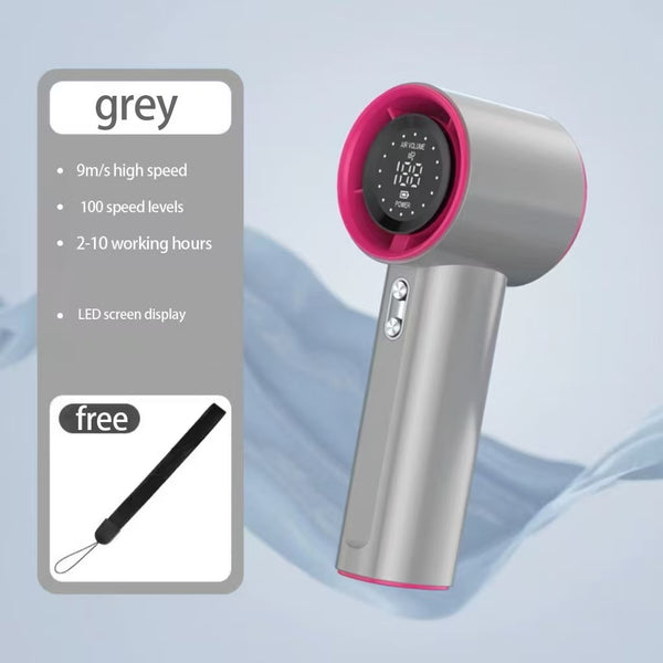BreezJoy Mini Fan Portable - Cute Handheld Turbo Fan with Rechargeable Battery, 5 Speeds, Small Hand Personal Travel Essentials for Women, Girls, Kids, Lash, Makeup S001