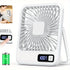 BreezJoy Rechargeable Desk Fan , Featuring a 180° Foldable Design And Power Display. This Ultra-Quiet Desktop Fan Is Ideal for Home, Office, Travel, And Outdoor Use, Offering 5 Speed Settings