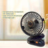 2026 BreezJoy New Upgraded Portable Clip Fan, USB Rechargeable Desk Fan, Quiet Camping Fan, 5-Speed USB Fan, Powerful Airflow, Sturdy Clamp, Available in 4 Colors, Suitable for Golf Carts, Office Desks, Outdoor Travel, Tents, Gym Treadmills